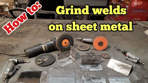 how to grind sheet metal welds|grinding down weld panels.